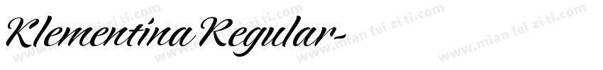Klementina Regular字体转换